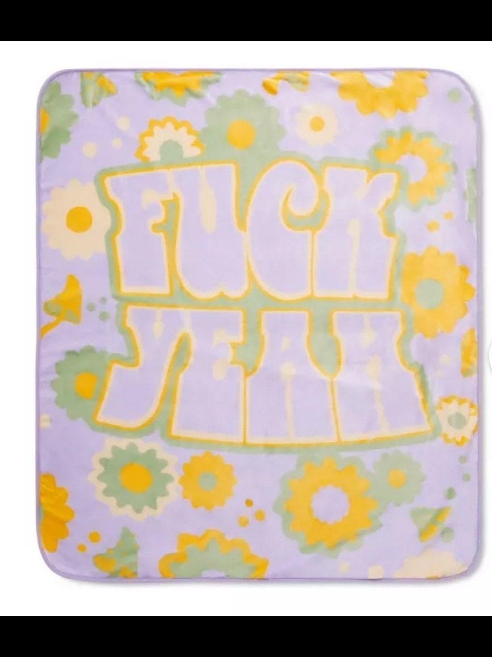 New F Yeah 50x60 Flower Mushroom Thick Fleece Blanket